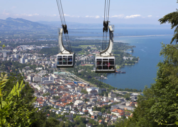 Pfänderbahn im schönen Bregenz am Bodensee. Foto: Kristina Stalnionyte/Vorarlberg Tourismus