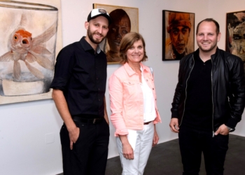 Clemens Walser und Stefan Finžgar begrüßten Landesstatthalterin Barbara Schöbi-Fink. © Scopoli