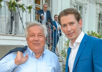 1. Kanzlerfest von Sebastian Kurz, Palais Schönburg, Wien, 20.6.2018, Wolfgang FELLNER, Sebastian KURZ  1. Kanzlerfest von ÖVP-?Chef Sebastian KURZ