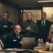 DON'T LOOK UP (L to R) JONAH HILL as JASON ORLEAN, PAUL GUILFOYLE as GENERAL THEMES, MARK RYLANCE as PETER ISHERWELL, MERYL STREEP as PRESIDENT JANIE ORLEAN. Cr. NIKO TAVERNISE/NETFLIX © 2021