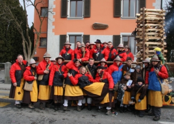 Die Mitglieder der Funkenzunft Feldkirch-Tisis