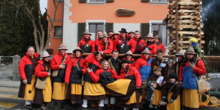 Die Mitglieder der Funkenzunft Feldkirch-Tisis