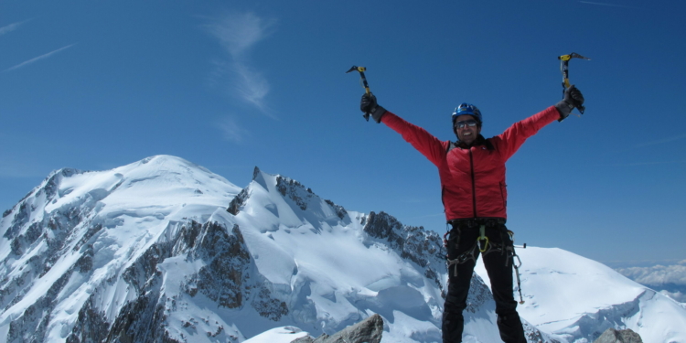 Michael Neyer ist ein begnadeter Bergfex. Im Bild auf dem Mont Blanc du Tacul (4248 m)