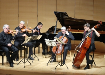 Emerson String Quartet, Benjamin Hochman, Dominik Wagner / Foto: Schubertiade GmbH