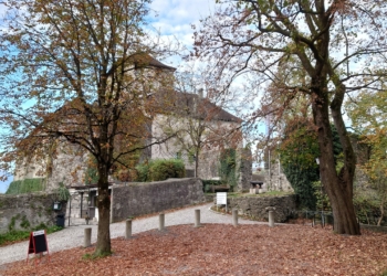 Die Schattenburg zeigt sich herbstlich dieser Tage. Foto: Doppelbauer