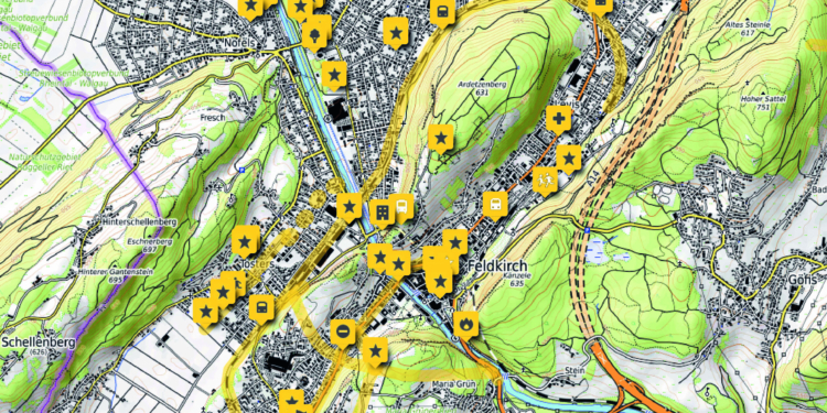 Aktuelle Bauprojekte. Bild: Stadt Feldkirch