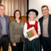 v.l.n.r. Archivar Norbert Schnetzer, Bürgermeisterin Katharina Wöß-Krall, Autorin Doris Steidl und Gemeinderat Helmut Jenny freuten sich über die Brederis-Chronik. © Lisa Mathis