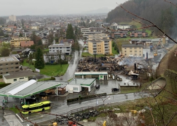Ein Bild der Zerstörung, aufgenommen am 13. 03. 2024. Foto: Mathias Tavernaro