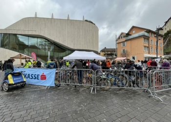 Fahrradbasar am Leonhardsplatz. © Stadt Feldkirch