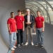 Angriff auf Gold: WKO Vorarlberg-Präsident Wilfried Hopfner mit den Vorarlberger Medaillenhoffnungen  Sahin, Lukas Fiel und Enes Kocabay (v. l.). Foto: Blum