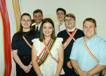 Der Clunia-Vorstand (vlnr:) Marie Hammerer, Luca Schöch, Sophia Stieger, Jonas Prenn, Jakob Hammerer, Maximilian Mayr; 
Photonachweis: KMV Clunia/Öller