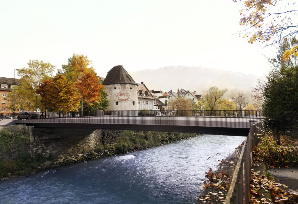 Nach Abschluss der Bauarbeiten sind Neupflanzungen rund um die Montfortbrücke geplant.