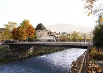 Nach Abschluss der Bauarbeiten sind Neupflanzungen rund um die Montfortbrücke geplant.