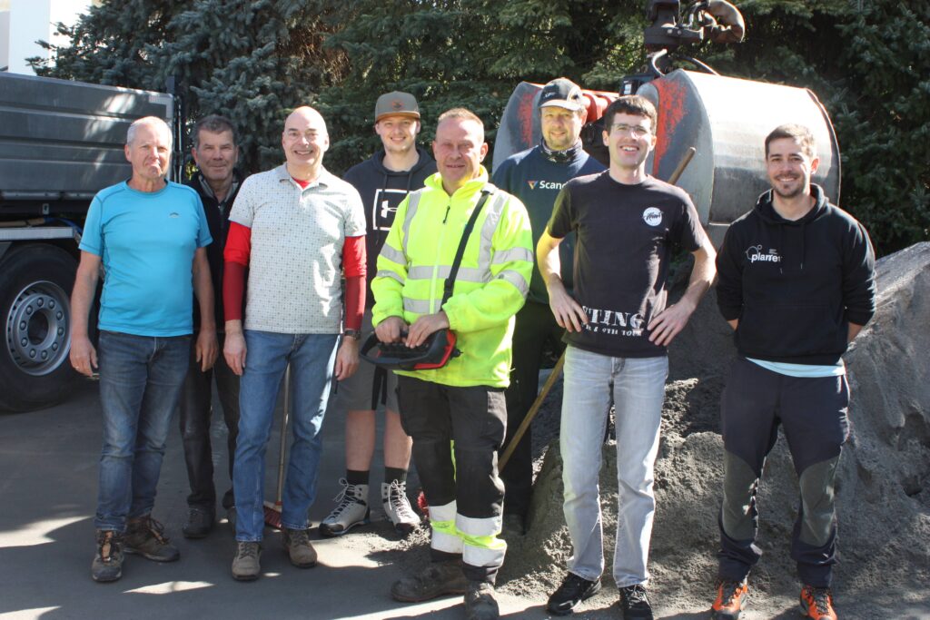 Hubert Fink, Norbert Preg, Jakob Fessler (Bauhof), Stefan und Dominik Nenning, Stefan Mück und Organisator Andreas Wally (beide Marktgemeinde Rankweil).