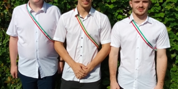 Die wiedergewählten Chargen: Florian Gruber, Tobias Ender und Simon Ender.