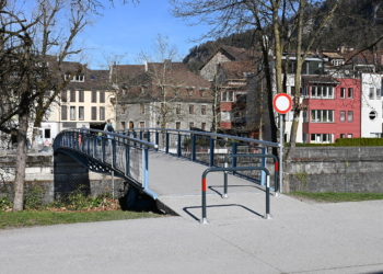 Auf dem Elisabethsteg besteht ein generelles Fahrverbot. (Foto: Stadt Feldkirch)