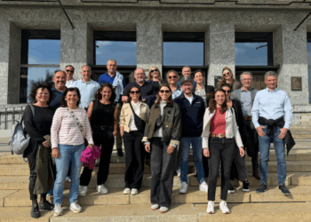 Die 20-köpfige Delegation von Stadtmarketing Austria auf Fachstudienreise in die norwegischen Städte Oslo und Drammen. (c) Axel Dobrowolny