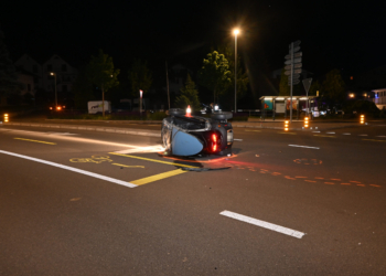 Verkehrsunfall Balzers. Foto: Landespolizei