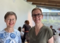 Liechtensteins Regierungschefin Brigitte Haas und Stv.  Sabine Monauni. Foto: Bandi Koeck