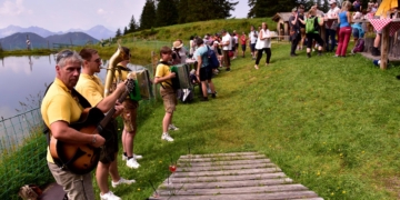 Die Genusswanderung „Running Alpschwein“ hat auch heuer viel Alpenkulinarik zu bieten. © Marktgemeinde Rankweil/Oswald