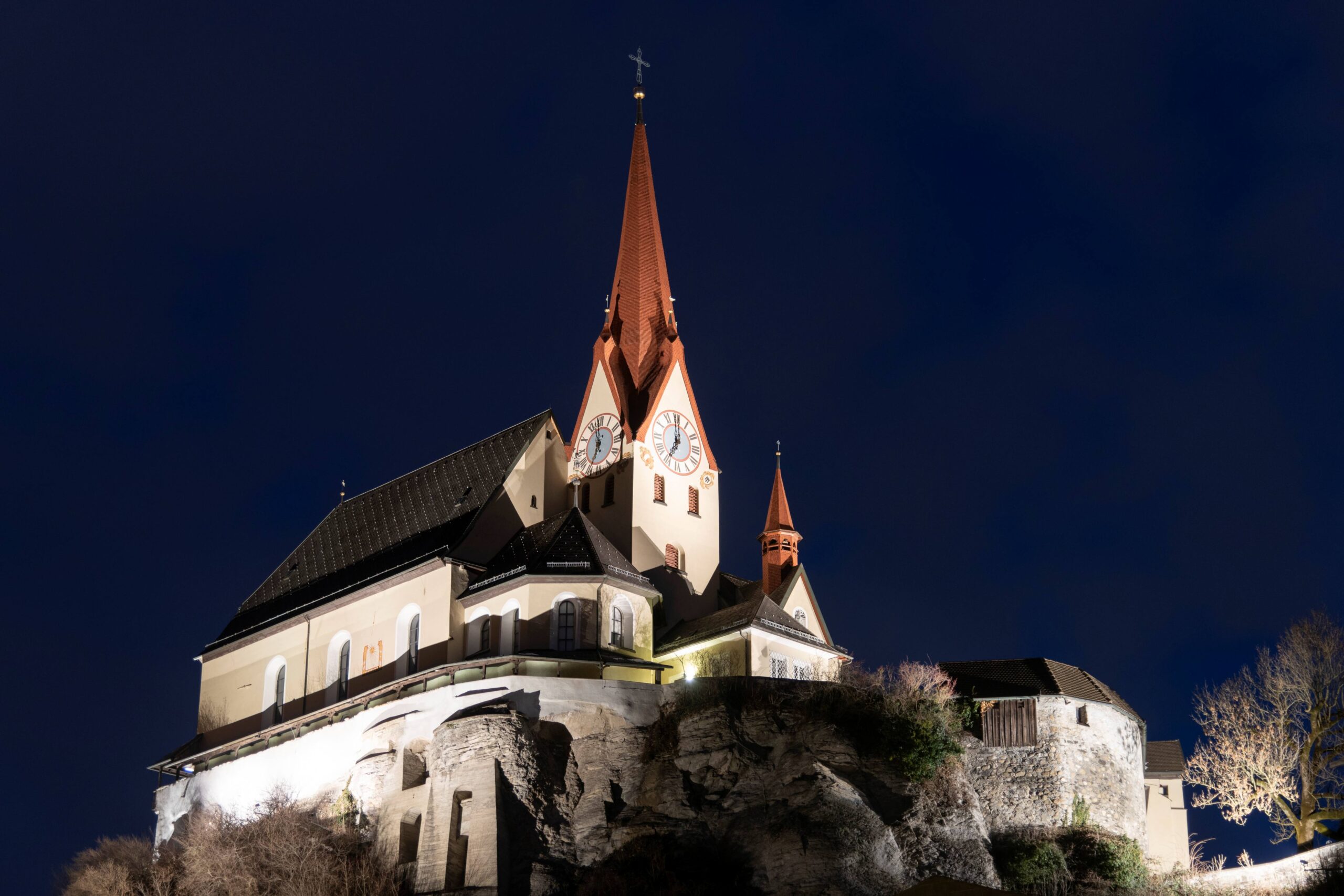 Die Rankler Basilika bei Nacht. Foto: Marte Photography