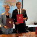 Sabine Monauni, Regierungschefin-Stellvertreterin und Ervin Ibrahimovic, Stellvertretender Premierminister und Aussenminister Montenegros unterzeichneten ein Doppelbesteuerungsabkommen in New York. Foto: IKR