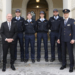Regierungsrat Hubert Büchel, Patrick Oehri, Samuel Jehle, Elena Näscher, Sandro Frick und Polizeichef Jules Hoch. (Quelle: IKR/Michael Zanghellini)