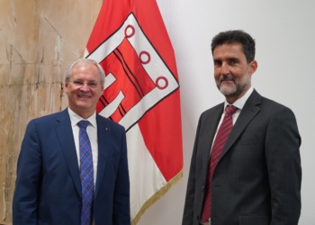 Harald Sonderegger mit dem neuen brasilianischen Botschafter in Vorarlberg. Fotocredit: Vorarlberger Landtag