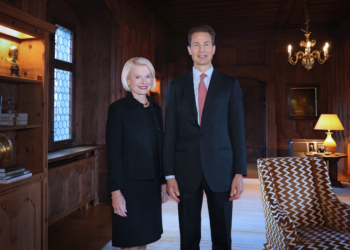 I. E. Callista Louise Gingrich Botschafterin der Vereinigten Staaten von Amerika und S.D. Erbprinz Alois von und zu Liechtenstein. (Quelle: IKR/Roland Korner)