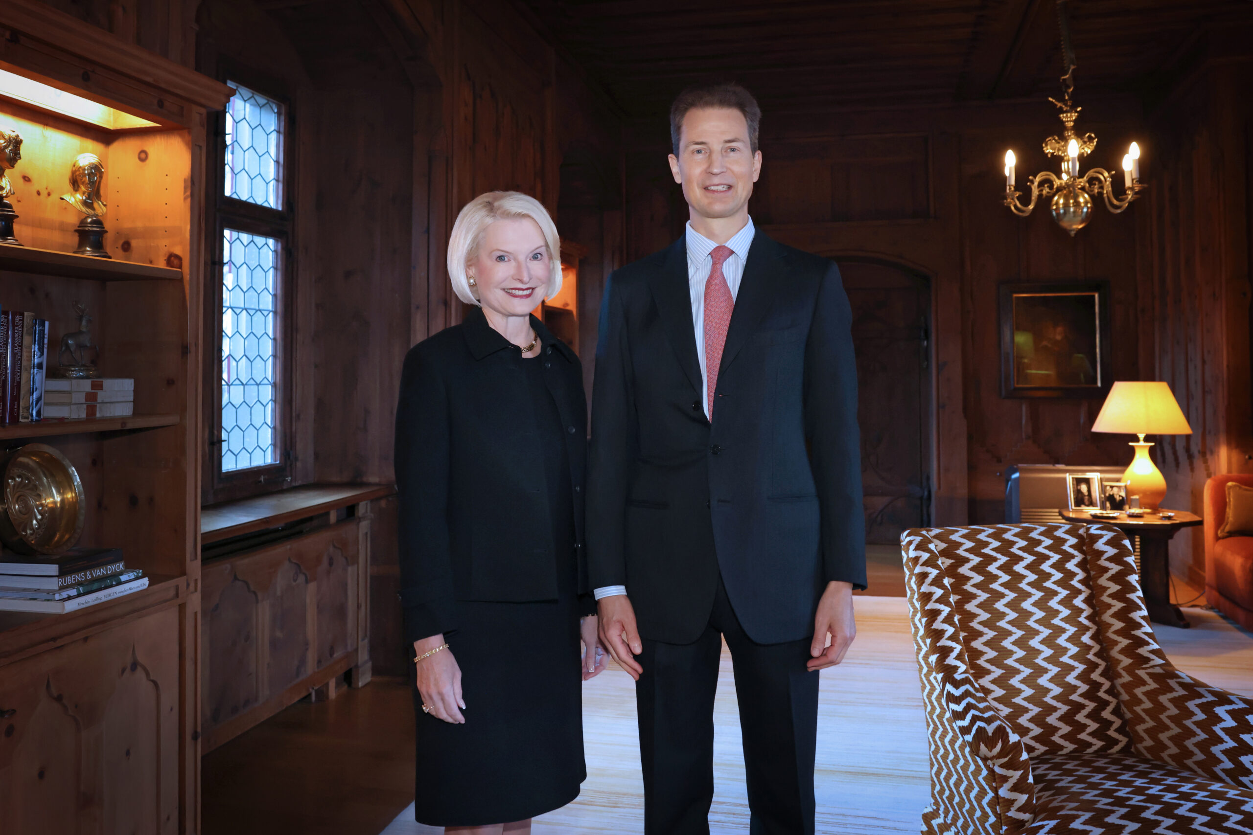 I. E. Callista Louise Gingrich Botschafterin der Vereinigten Staaten von Amerika und S.D. Erbprinz Alois von und zu Liechtenstein. (Quelle: IKR/Roland Korner)