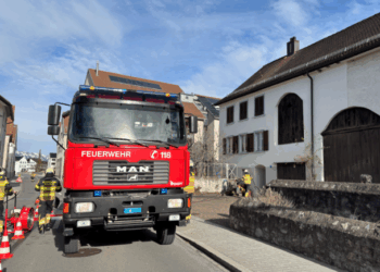 Brand in Balzers. Foto: Ladnespolizei