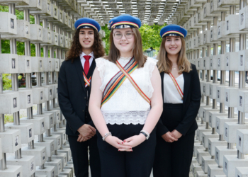 Der Clunia-Vorstand (vlnr:) Kevin Rusch, Marie Hammerer, Lisa-Marie Handle; Bild KMV Clunia/Öller,