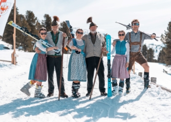 Das Lederhosen Wedel Finale beschließt die Wintersaison in der Zillertal Arena. Bildnachweis: © Zillertal Arena