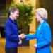 Regierungschefin Brigitte Haas trifft EU-Kommissionspräsidentin Ursula von der Leyen. Bildrechte: EC/Dati Bendo