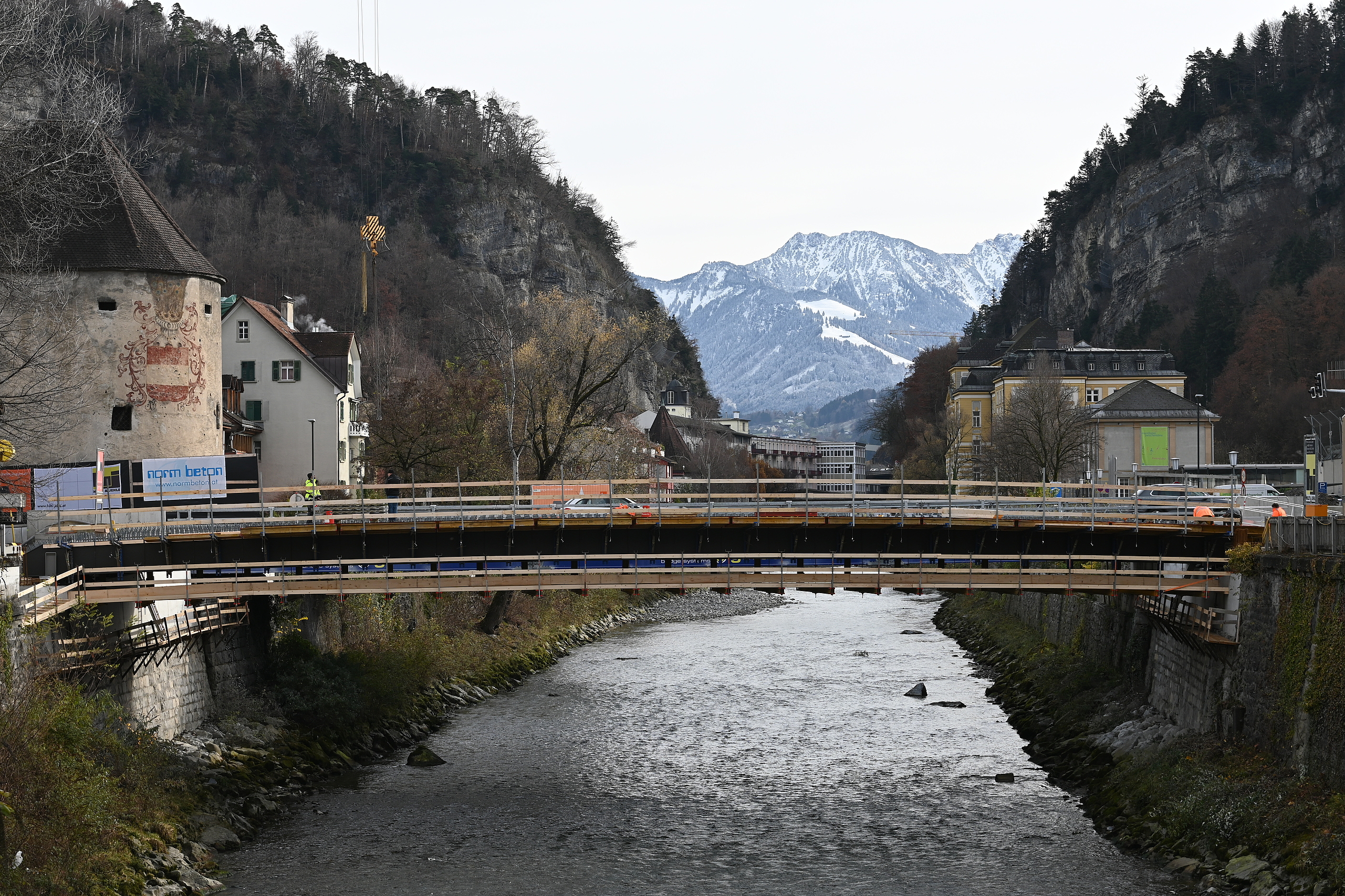 Baustelle Montfortbrücke © Stadt Feldkirch