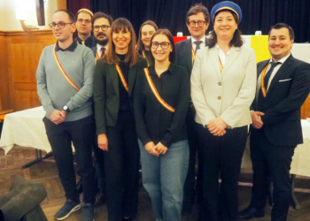 - Der neue Philistervorstand (vlnr): David Bachmann, MA, Mag. Leonhard Ladner, Mag. Kosmas Duffner, Tanja Handle, Sarah Stöckl, Julia Mersich, BEd, Dr. Gerhard Köhle, Nora Kerschbaumer, Florian Wund. Foto: KMV Clunia/Öller