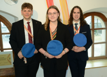 Der Clunia-Vorstand (vlnr): Luca Schöch, Marie Hammerer, Kevin Rusch. Fotonachweis: KMV Clunia/Öller