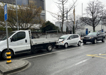 Verkehrsunfall in Schaan. Foto: Landespolizei