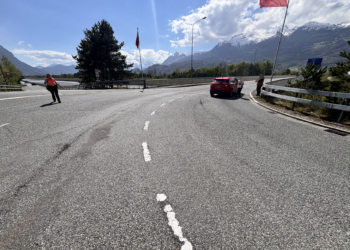 Verkehrsunfall in Vaduz. Bild: Landespolizei