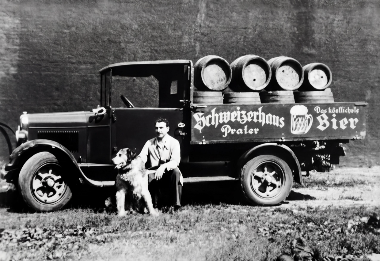 Schweizerhaus Prater - ein historisches Bild aus längst vergangenen Tagen. Foto: Budvar