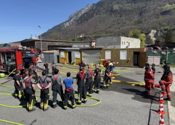 Feuerwehr-Gruppenführerkurs in Liechtenstein. Bild: IKR