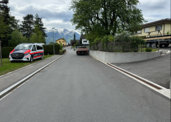 Verkehrsunfall in Eschen. Foto: Landespolizei