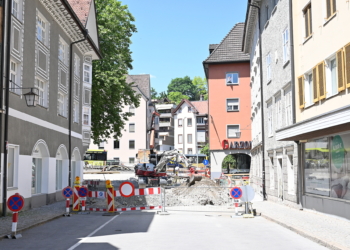 Baustelle in der Feldkircher Vorstadt. Fotos: Stadt FK