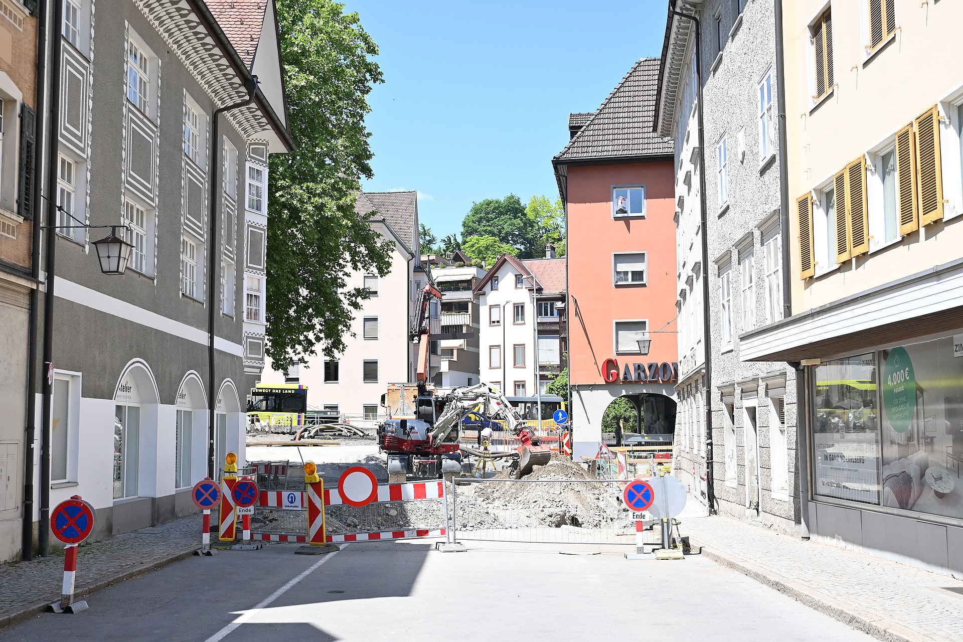 Baustelle in der Feldkircher Vorstadt. Fotos: Stadt FK