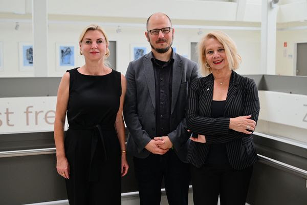 Ulrike Krieg-Holz, Johannes Waßmer und Ada Pellert.
Bildrechte: aau/Hude