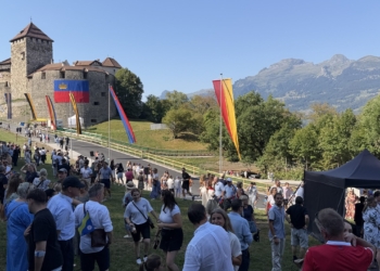 Staatsfeiertag mit Staatsakt auf der Schlosswiese beim Schloss Vaduz. Fotos: Bandi Koeck/Gsi.News