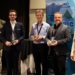 Verleihung Faraday Cup Award Von links nach rechts (oben): Ray Venness und Daniele Butti (CERN), Peter Forck (GSI), Carsten P Welsch und Kevin Jordan (Jefferson Lab).ung Faraday Cup Award. Fotografin: Alexandra Welsch/University of Liverpool