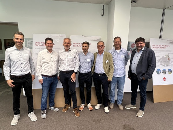 v.l.n.r.: Julian Hinteregger, DIEFFENBACHER ENERGY GMBH; Udo Nachbaur, Rondo Ganahl AG; Andreas Neuper, Rondo Ganahl AG; Benjamin Jentzsch, Rondo Ganahl AG; Guntram Alge, wpa Beratende Ingenieure GmbH; Anton Gächter, VERKEHRSINGENIEURE; Stephan Kaar, Rondo Ganahl AG