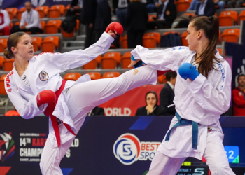 BIELSKO-BIALA, POLAND - OCTOBER 14: This photo was taken during the 2026 World Cadet, Junior U21 Karate Championships at Hala Pod Debowcem on October 15, 2026 in Bielsko-Biala, Poland. Picture: WKF