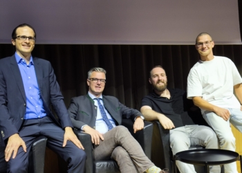 v.l.n.r Marten Graebner, Daniel Bargetze, Lukas Wagner, Marco Moosbrugger. Foto: Arno Brändle